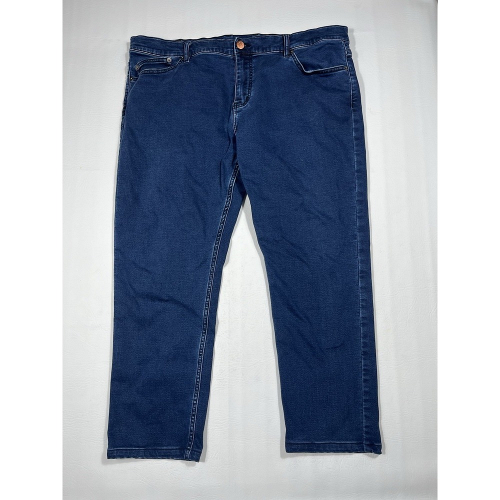Mugsy Softies Jeans Mens 42x30 (fit 41x27) Dark Wash Stretch Denim Studio Blue